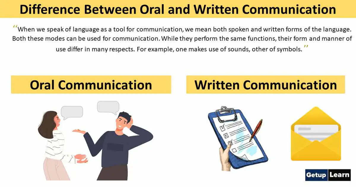 Difference Between Oral And Written Communication