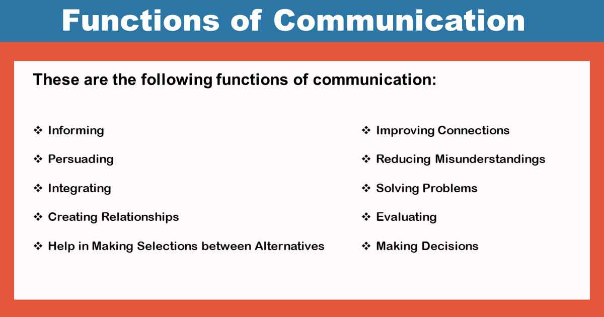 essay function of communication
