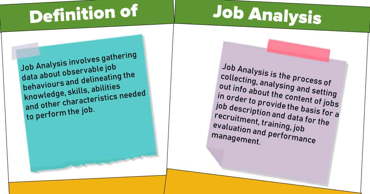 job analysis definition in research