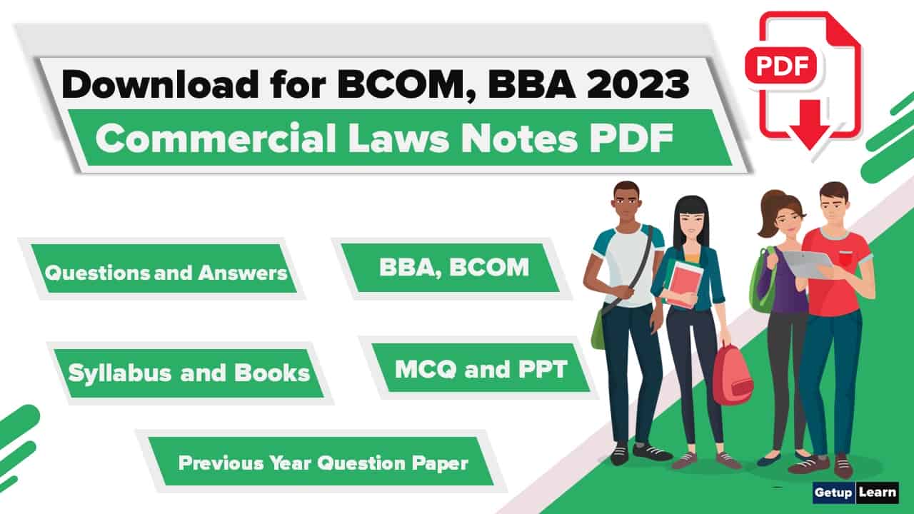 Read more about the article 📚[2023] Commercial Laws Notes PDF for BCOM and BBA